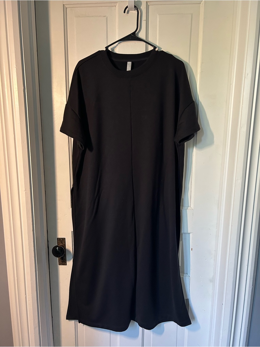 Athleta Black Midi Sweathirt Dress